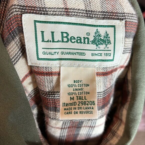 L.L. Bean men’s signature lined canvas shirt jacket medium tall nwot - Picture 7 of 7